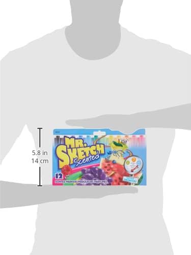 Mr. Sketch Scented Markers, Chisel Tip Marker, Assorted Colors, 12 Count