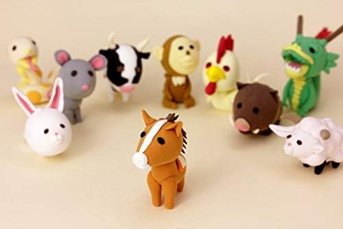 YACHIYO DAISO Soft Clay Lightweight Fluffy Packs (4 Set, Red)
