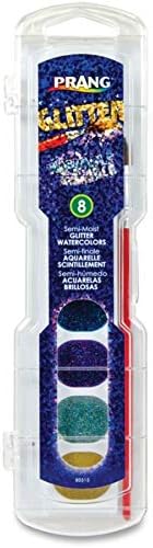 PRANG Washable Watercolor Paint Set, Assorted Glitter Colors, eight Colors (X80515)