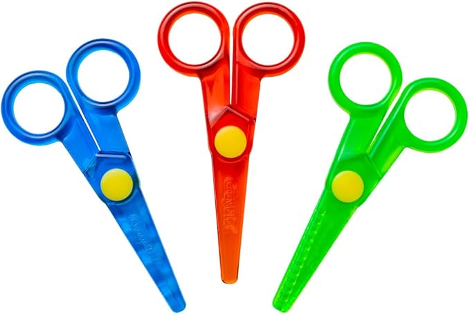 Crayola My First Safety Scissors, Toddler Art Supplies, 3ct