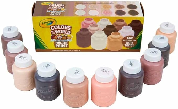 Crayola Colors of the World Washable Project Paint - Set of 10 colors, 2 oz Bottles