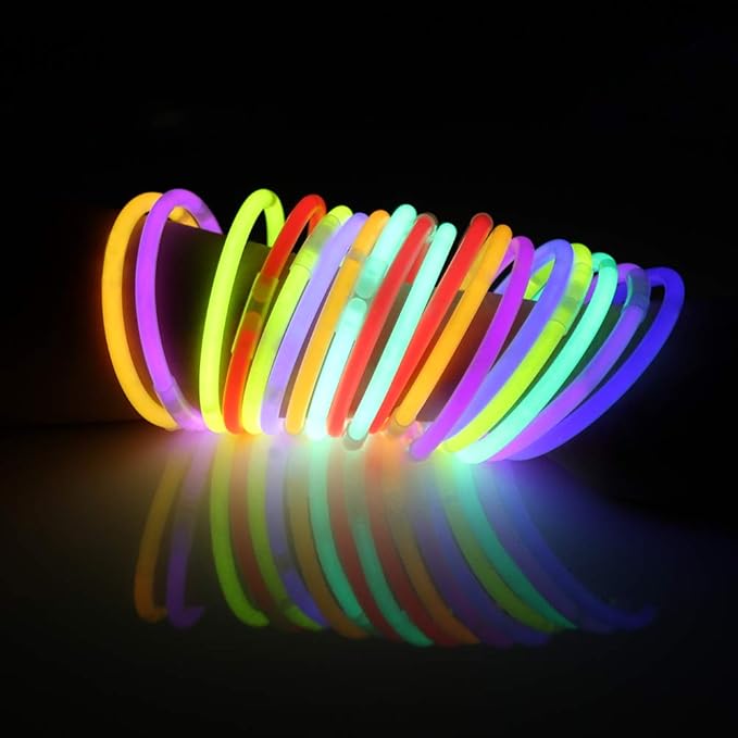 JOYIN 800 Pcs 8" Glowsticks, Bracelets Necklaces, Glow in the Dark Party Favors, Easter, Christmas, Halloween Supplies Pack, Football Party Supplies