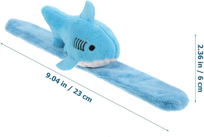 Shark Slap Bracelet Animal Slap Bracelet Plush Stuffed Animal Hugger Snap Wrist Band Toy for Kids Birthday Party