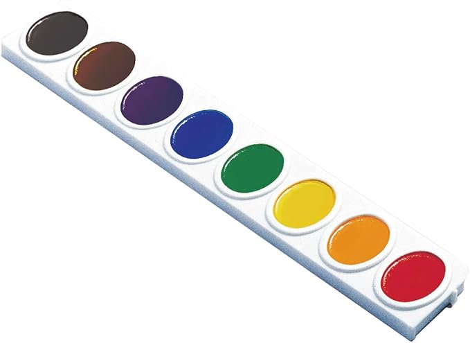 Prang Oval Pan Watercolors Set Refill Tray, Assorted Colors, 1 Count (Pack of 3)