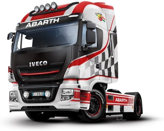 Italeri 3934S 3934S-1:24 Iveco HI-WY E5 Abarth, Building, Stand Model Making, Crafts, Hobby, Gluing, Plastic kit, Unlackiert