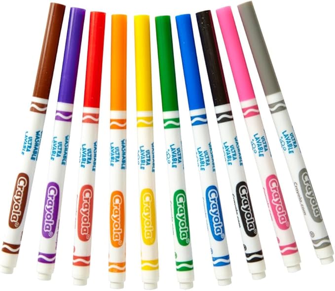 Crayola Ultra Clean Washable Markers Classpack (200 Count), Bulk Markers for Classrooms, School Supplies for Kids, 10 Colors