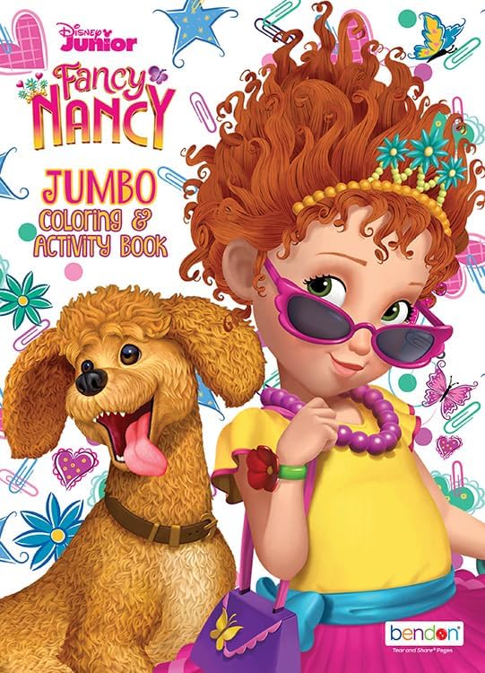 Disney Fancy Nancy Coloring Book Bundle ~ 3 Fancy Nancy Books, 160 Pages Total with Jewel Stickers and More (Fancy Nancy Party Pack)
