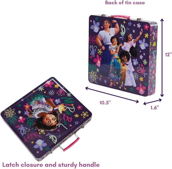 Disney Encanto Deluxe Activity Set for Kids with Carrying Tin, Coloring Sheets, Stickers, & Art Supplies, 500+ Pieces