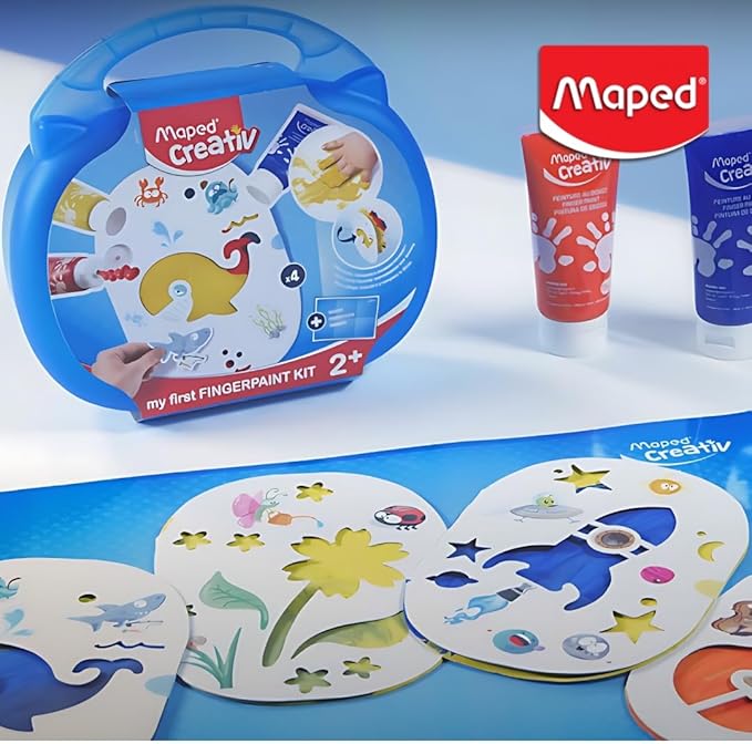 Maped - Finger Paint Kit for Kids - 4 Themes - Safe for Children (907004)