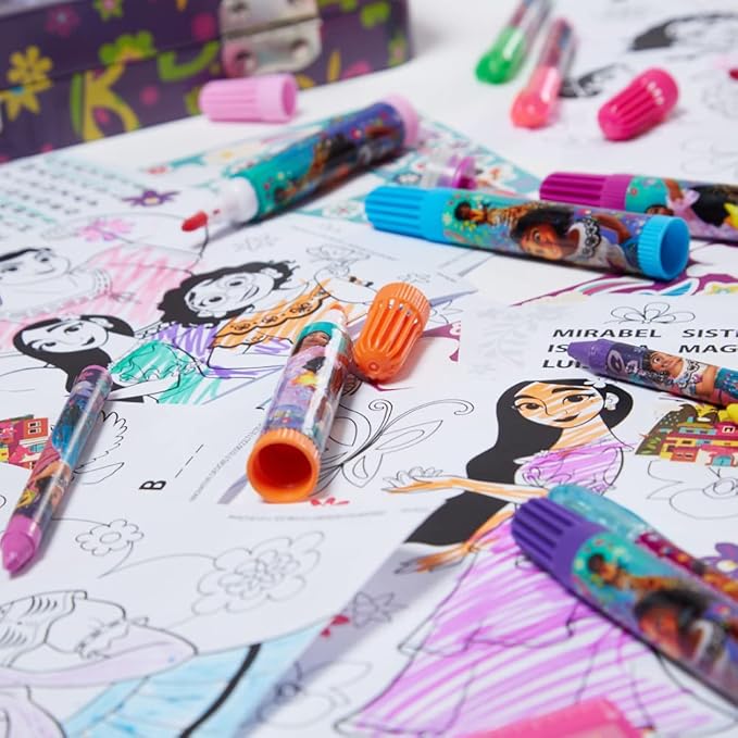 Disney Encanto Deluxe Activity Set for Kids with Carrying Tin, Coloring Sheets, Stickers, & Art Supplies, 500+ Pieces
