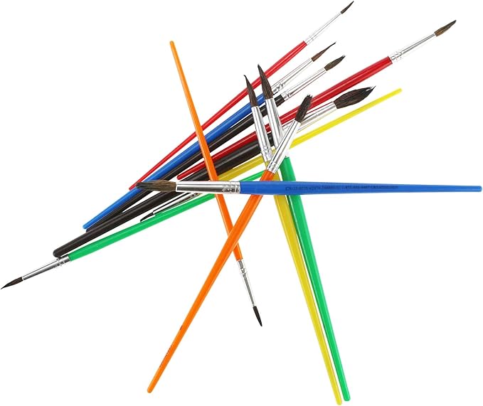 Natural Bristle Paintbrushes by Creatology, 12 Count