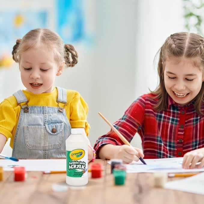 Crayola Portfolio Series 16-Ounce Acrylic Paint, Pearlescent Mixing Medium, Pint