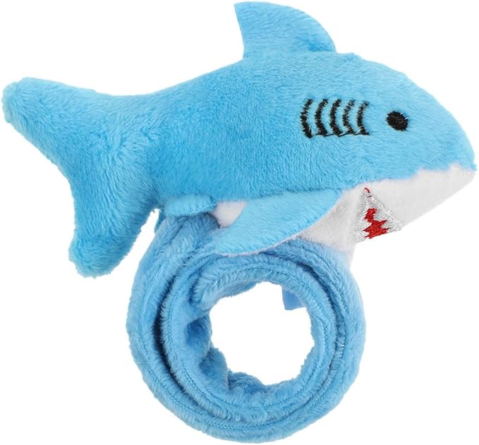 Shark Slap Bracelet Animal Slap Bracelet Plush Stuffed Animal Hugger Snap Wrist Band Toy for Kids Birthday Party