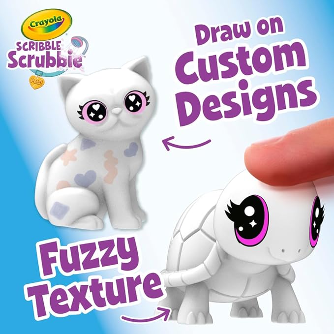 Crayola Scribble Scrubbie Pets Spray Boutique, Airbrush Art Set for Kids, Toddler Animal Toys, Gifts for Girls & Boys, 3+