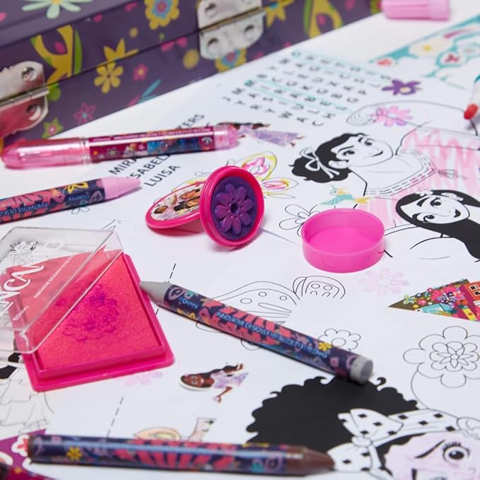 Disney Encanto Deluxe Activity Set for Kids with Carrying Tin, Coloring Sheets, Stickers, & Art Supplies, 500+ Pieces