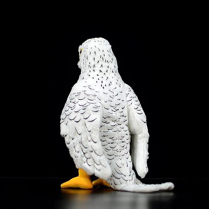 Simulation White Pigeon Stuffed Animal Toy - 10 inch Rock Pigeon Toys, Cute Pigeon as Gift for Kids (Spear Falcon)