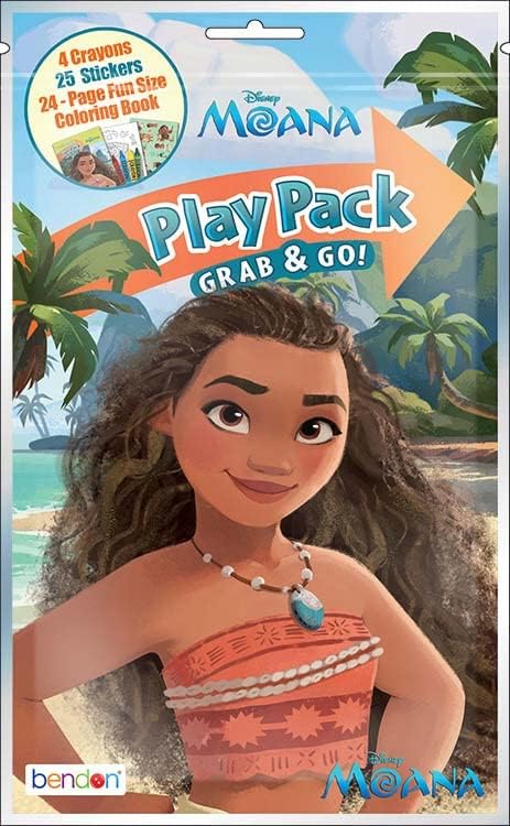 Disney Moana Coloring Book and Activity Set - Moana Coloring Book with Mess Free Marker, Stickers and Tattoos for Teens Toddlers Boys Girls Children
