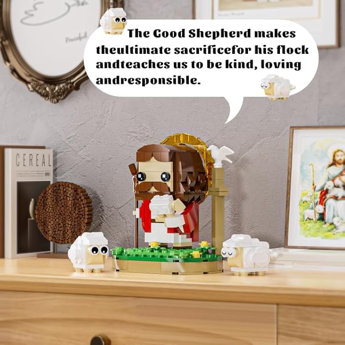 Jesus Christ Building Blocks Set, 277-Piece Shepherd Jesus Toy for Kids, Educational Christian Faith Toy for Children Age 6+, Ideal for Christmas and Birthdays