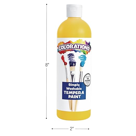 Colorations Simply Washable Tempera Paint, Fluorescent Neon Red - 16 oz.