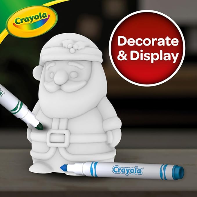 Crayola Light-Ups - Santa, Light Up Santa Toy, Reusable Holiday Craft, Glow in The Dark, Indoor Holiday Decoration Craft, Gift for Kids