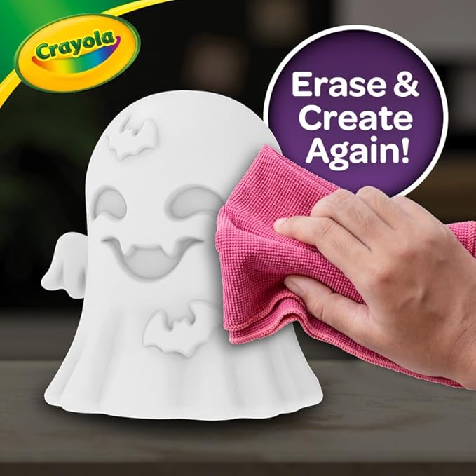 Crayola Light-Ups - Ghost, Light Up Toy Ghost, Reusable Coloring Halloween Toy, Cute Halloween Ghost Decor, Halloween Craft