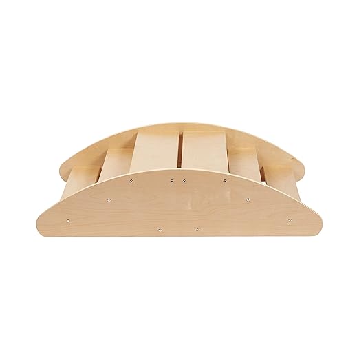 ECR4Kids Rocking Boat and Steps, Play Center, Natural