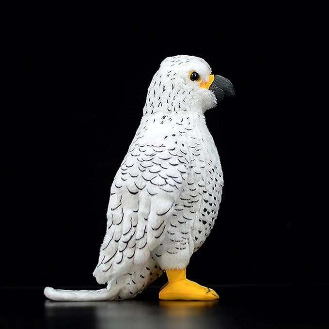 Simulation White Pigeon Stuffed Animal Toy - 10 inch Rock Pigeon Toys, Cute Pigeon as Gift for Kids (Spear Falcon)