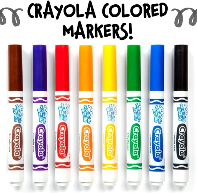 Crayola Washable Markers - Blue (12ct), Kids Broad Line Markers, Bulk Markers for Classrooms & Teachers