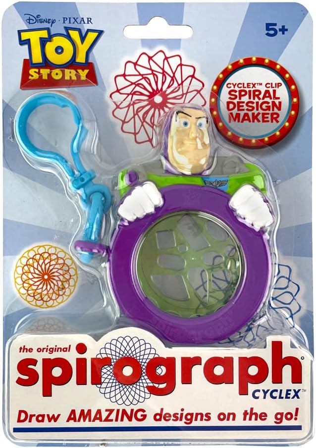 Spirograph Cyclex Clip Buzz Lightyear - Disney - The Easy Way to Make Countless Amazing Designs - Rotating Stencil Wheel - Travel Ages 5+, Multi