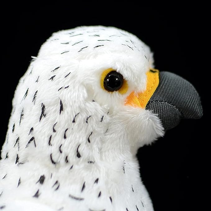 Simulation White Pigeon Stuffed Animal Toy - 10 inch Rock Pigeon Toys, Cute Pigeon as Gift for Kids (Spear Falcon)