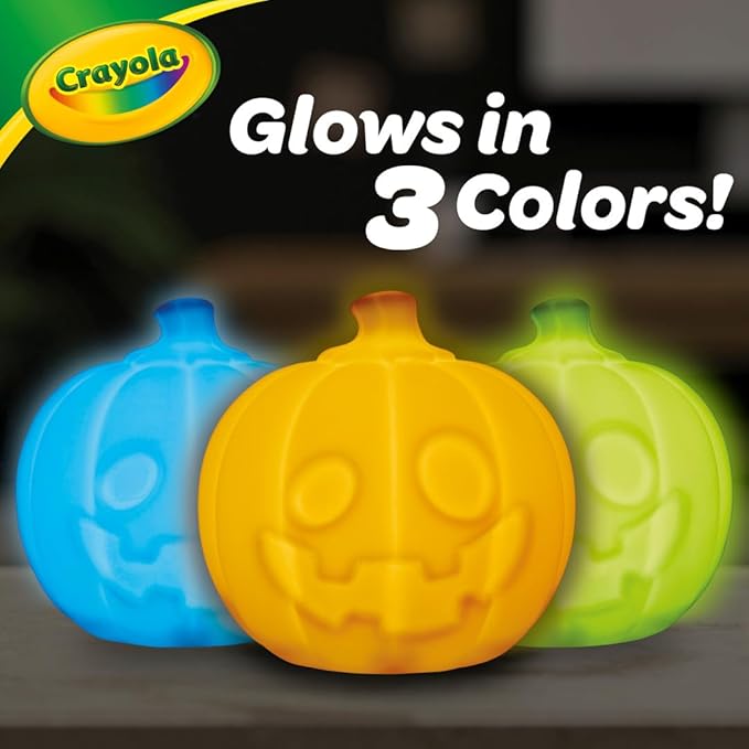 Crayola Light-Ups - Jack-O-Lantern, Light Up Pumpkin, Reusable Coloring Toy, Glow in The Dark, Ages 4, 5, 6, 7