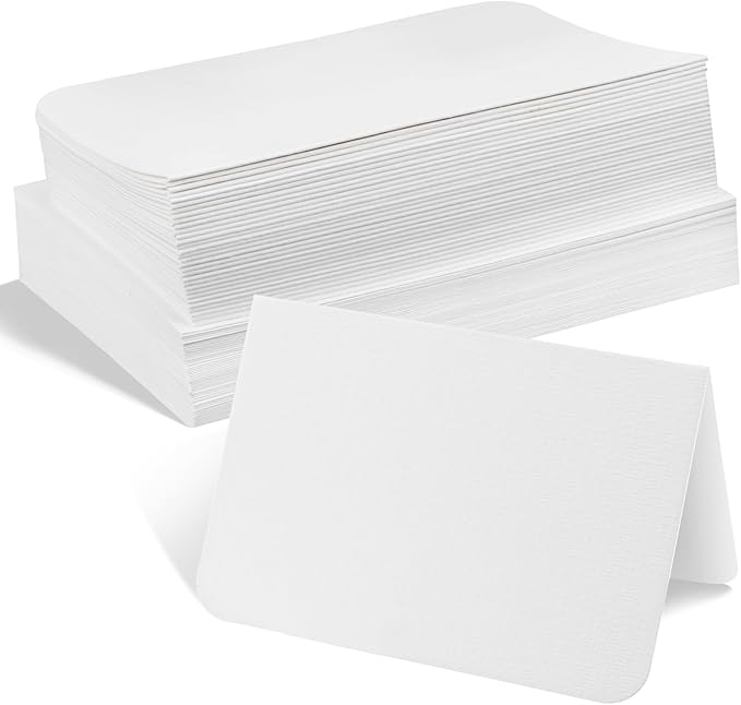 Sabary 100 Pcs Blank Watercolor Cards and Envelopes Set 140lb Heavyweight White Blank Cards Watercolor Greeting Cards Bulk for Painting Invitations Notes Wedding(4 x 6 Inch)