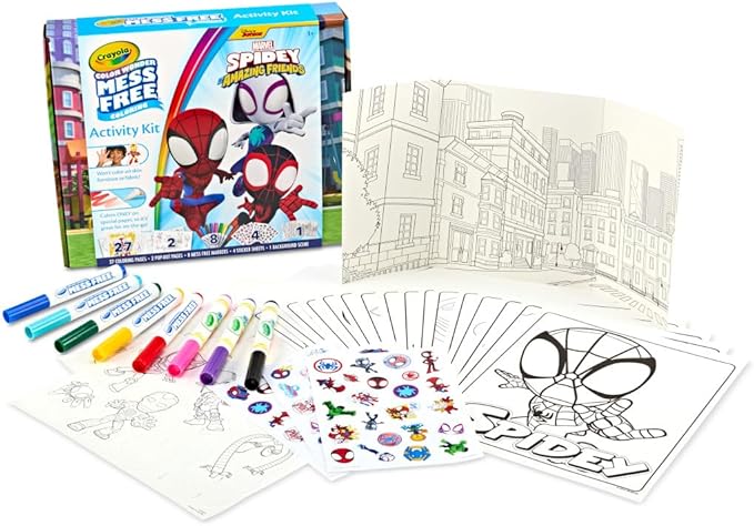 Crayola Color Wonder Spidey and His Amazing Friends Kit, Mess Free Coloring, Spiderman Coloring Pages & Stickers, Spiderman Toy, Kids Gift