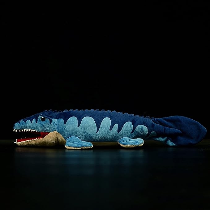 Simulation Mosasaurus Dinosaur Stuffed Plush Toy -Cute Soft Lifelike Mosasaurus Figurines Model Toy, Real Life Dinosaur Stuffed Animal Toys, Educational Gifts For Kids Boys Girls,18 Inches