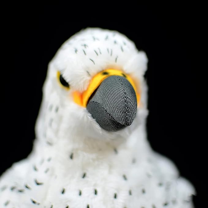 Simulation White Pigeon Stuffed Animal Toy - 10 inch Rock Pigeon Toys, Cute Pigeon as Gift for Kids (Spear Falcon)