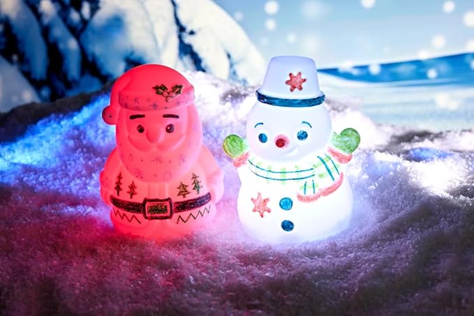 Crayola Light-Ups - Snowman, Light Up Snowman Toy, Reusable Holiday Craft, Light Up Snowman Decoration for Indoors