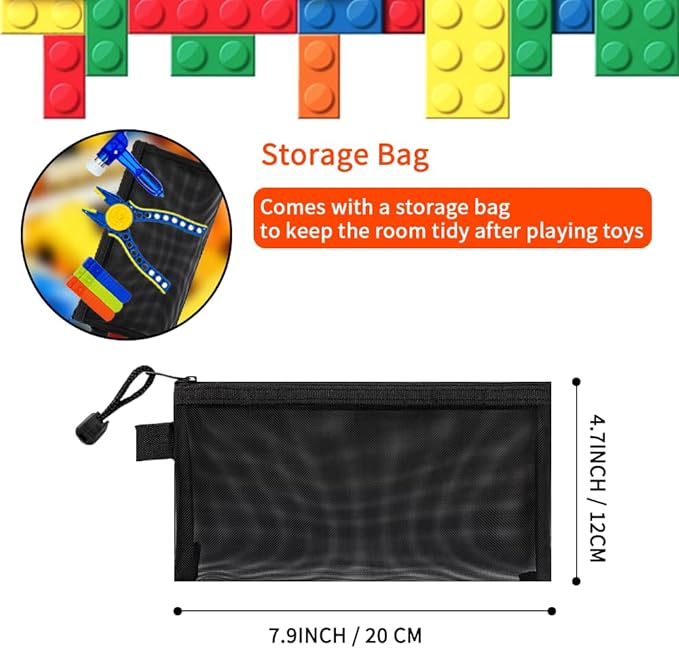 5-in-1 Motor Kit Compatible with Lego Technic:M Motor,Battery Box,2.4G Receiver,Remote Control, with Building Block Tool Kit:Brick Separator, Multi-Use Hammer, Block Pliers
