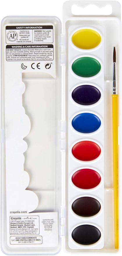 Crayola Silly Scents Watercolors, Sweet Scented Paint for Kids, Gift, 8ct