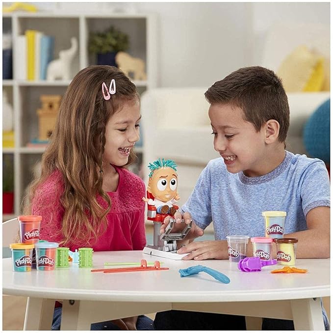 Play-Doh Crazy Cuts Stylist Set, Hair Salon Toy with Tools & 8 Tri-Color Cans, Back to School Classroom Supplies, Kids Arts & Crafts, Preschool Toys, Ages 3+