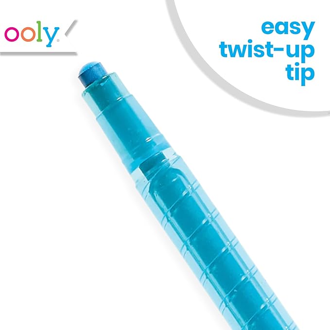 Ooly Yummy Yummy Twist Up Scented Crayons with Fruit Scents, Twist the Barrel for More Crayon, Non-Toxic Wax Crayons for Art Supplies - Twist-Up & Scented