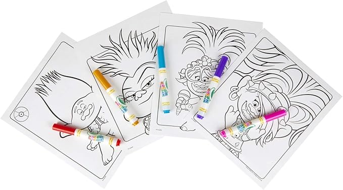 Crayola Trolls 2, Color Wonder Mess Free Coloring Pages & Markers, Gift for Kids, Age 3, 4, 5, 6