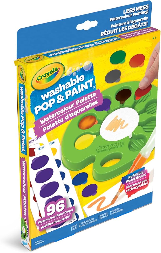 CRAYOLA Washable Pop & Paint Watercolour Palette