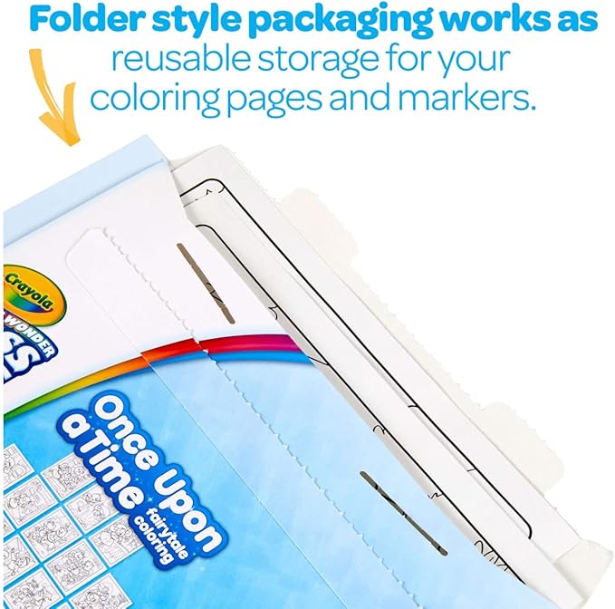 Crayola Color Wonder Fairytales (18 Pages), Mess Free Coloring for Kids & Toddlers, Kids Gifts, Invisible Ink Markers, Ages 3+
