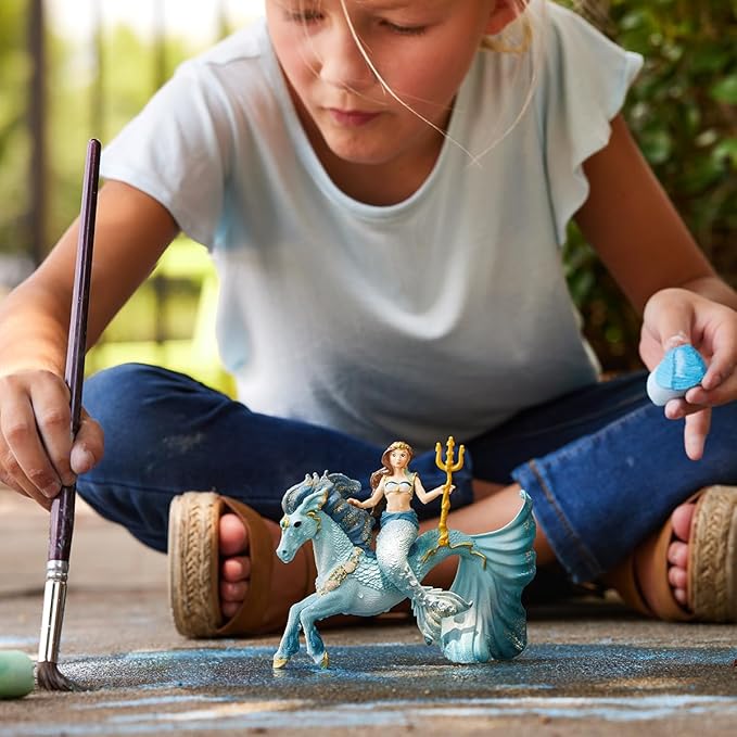 Schleich bayala, Mermaid and Unicorn Toys for Girls and Boys, Mermaid Eyela Figure with Underwater Unicorn Toy, Ages 5+