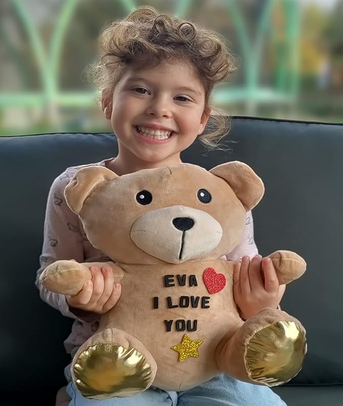 Make Your Own Teddy Bear Plush Pillow Gifts for Girls, DIY Kids Crafts 3 4 5 6 7 Years Old, Best Girls Toys Gifts for Kids, Arts and Crafts for Girls
