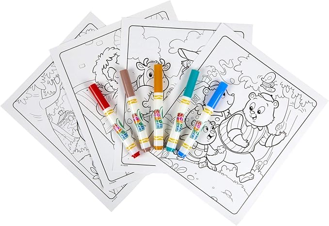 Crayola Color Wonder Fairytales (18 Pages), Mess Free Coloring for Kids & Toddlers, Kids Gifts, Invisible Ink Markers, Ages 3+