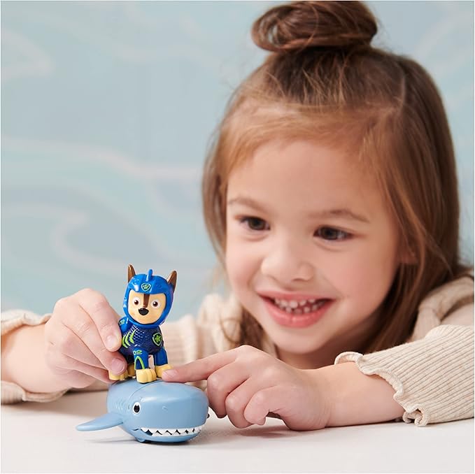 Paw Patrol, Aqua Pups Chase and Shark Action Figures Set, Kids Toys for Ages 3 and up