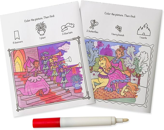 Melissa & Doug On the Go ColorBlast! Activity Book - Princess (24 Pages) - FSC Certified