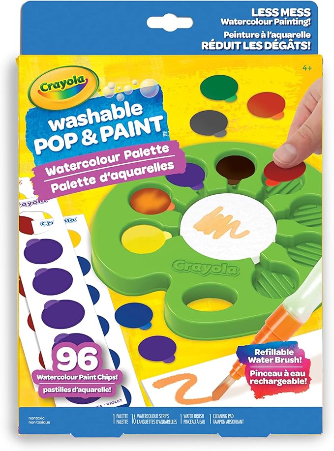 CRAYOLA Washable Pop & Paint Watercolour Palette