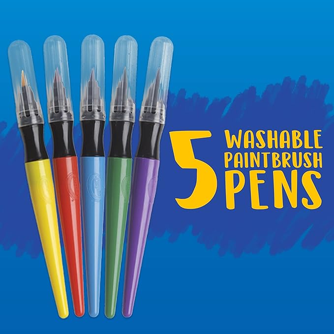 Crayola Washable No Drip Paint Brush Pens, Paint Set for Kids, 5 ct